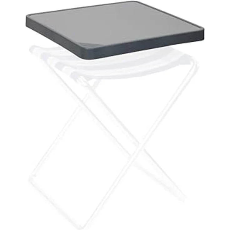 Crespo Hockerplatte 42,5x42,5 cm Tisch Hocker Tablett wasserfest hitzebeständig kratzbeständig, Grau – Bild 4