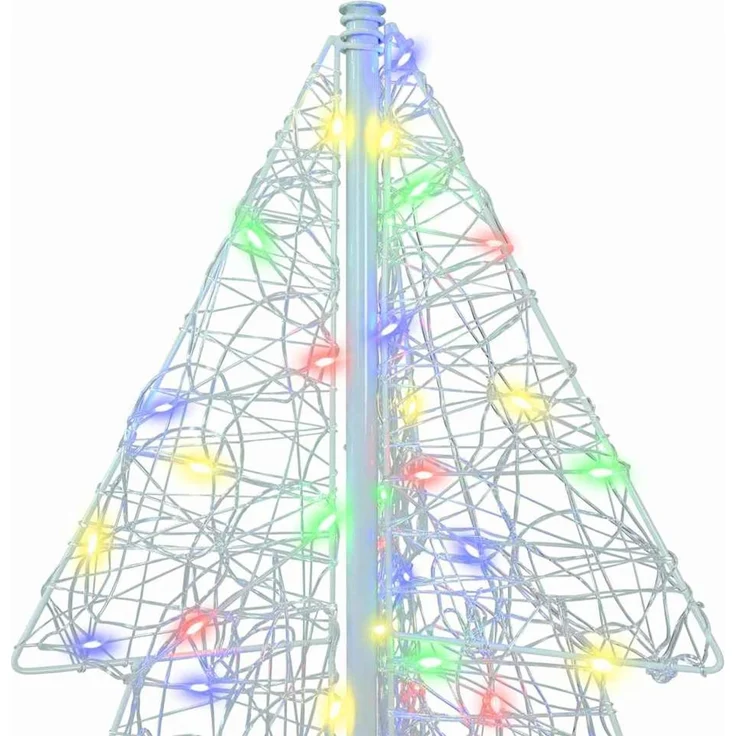 vidaXL Weihnachtsbaum Mehrfarbig 150 cm Acryl 160 LEDs 42019209 – Bild 6