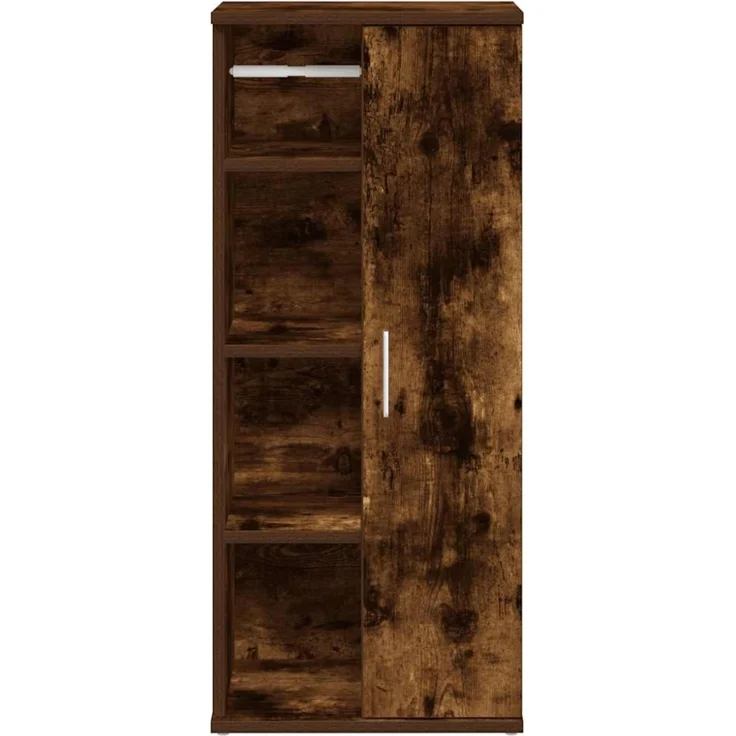 vidaXL Badezimmerschrank mit Rollenhalter Räuchereiche 39x22x90 cm 858528 – Bild 5