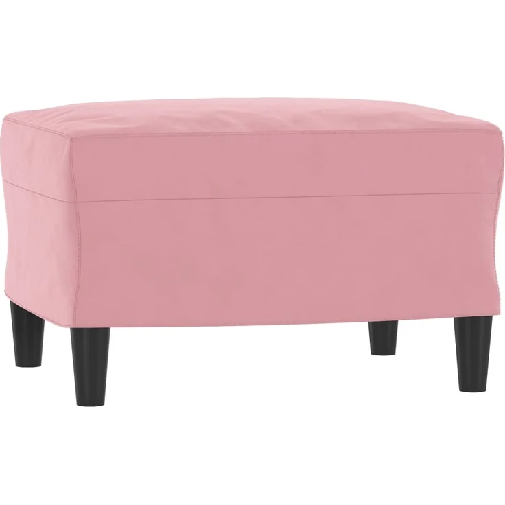 vidaXL Sessel mit Hocker Rosa 60 cm Samt 3201048 – Bild 4
