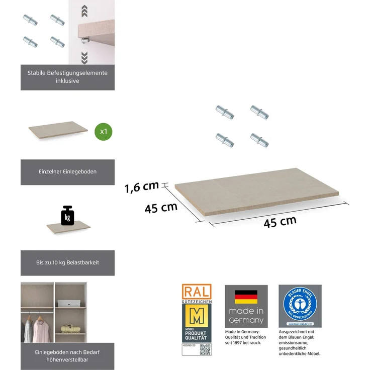 rauch Zubehör, Einlegeboden, für Kleiderschränke von rauch mit einer Elementbreite von 47 cm – Bild 3