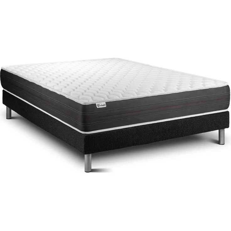 Matratzenset VITAL SPRING 135 x 190 cm Bettrahmen Kit schwarz – Bild 2