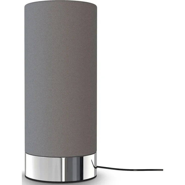 Tischleuchte Stoff Touchlampe dimmbar Nachttisch Schreibtisch Wohnzimmer grau