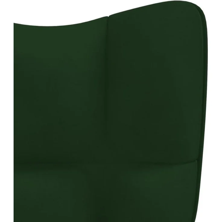 vidaXL Relaxsessel mit Hocker Dunkelgrün Samt [SKU:328086] – Bild 9
