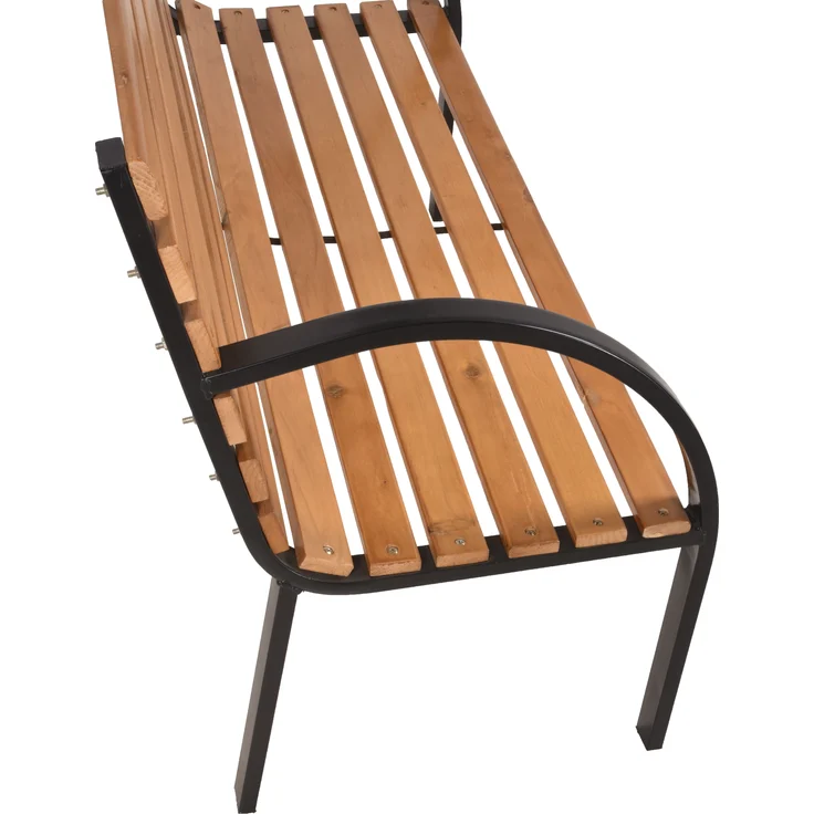 Parkbank TOM - 122cm Breit, Tanne, Natur | Gartenbank Wetterfest Terrassenbank Sitzbank Outdoor – Bild 3