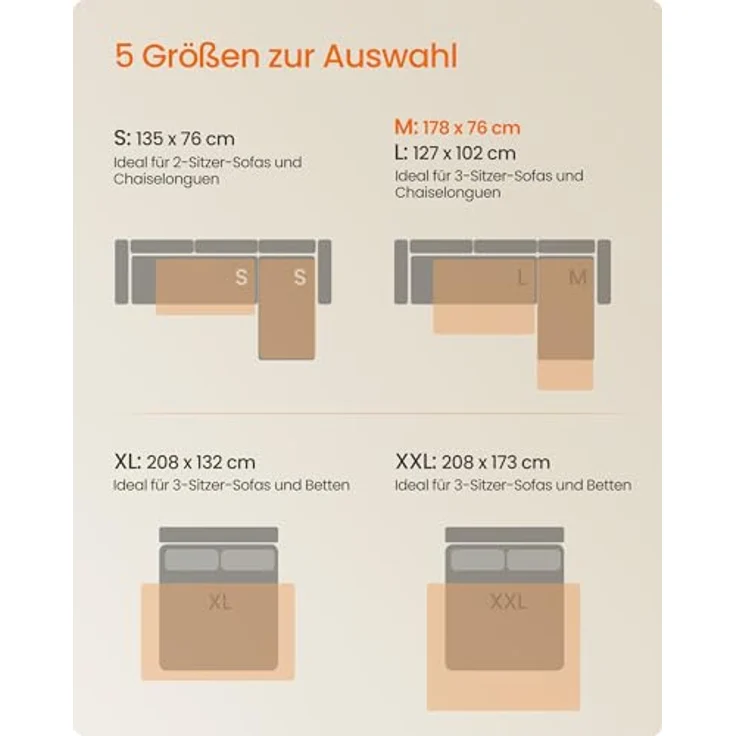 Feandrea Wasserdichte Hundedecke, Decke für große Hunde, 178 x 76 cm, Autoschondecke für Haustiere, Sofaschutz, maschinenwaschbar, rutschfeste Unterseite, Stepp-Design, taubengrau PPBDE025G01 – Bild 6