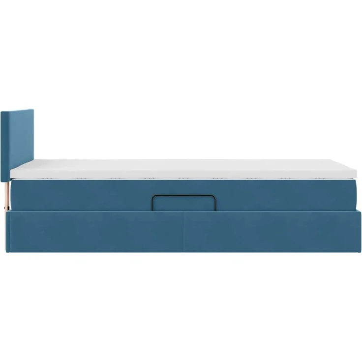 vidaXL Aufbewahrungsbett mit Kopfteil Dunkelblau 100 x 200 cm Samt 3370681 – Bild 10