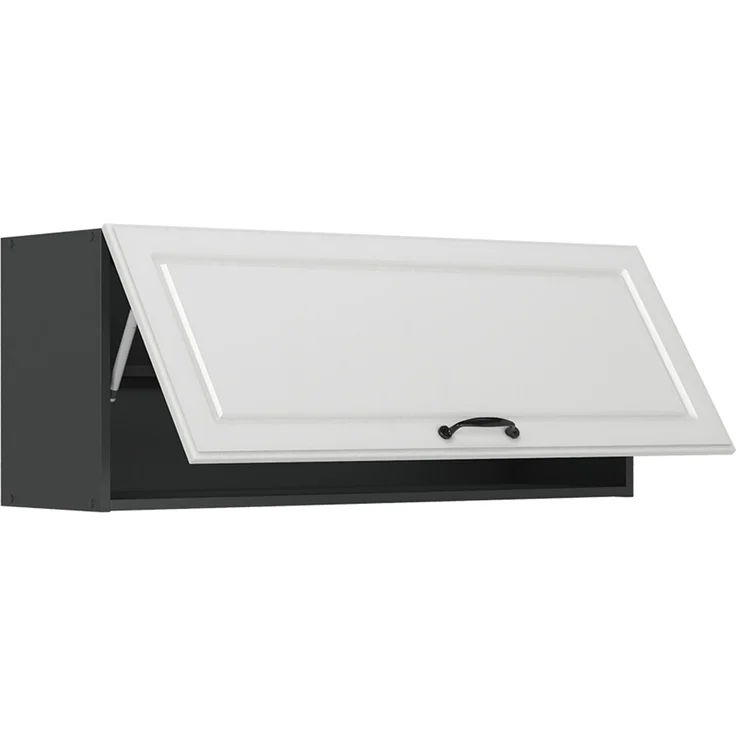 Hängeschrank R-Line Weiß Landhaus/Anthrazit 100 cm Flach Vicco – Bild 3