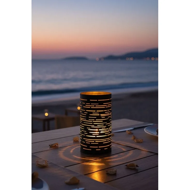 Securit® Set 12 Stk. CORSICA Metall-Lichtständer und LED Teelichtkerzen weißes Licht