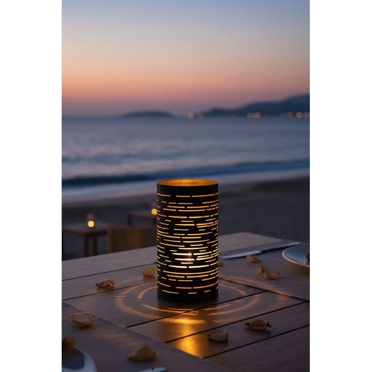 Securit® Set 12 Stk. CORSICA Metall-Lichtständer und LED Teelichtkerzen weißes Licht