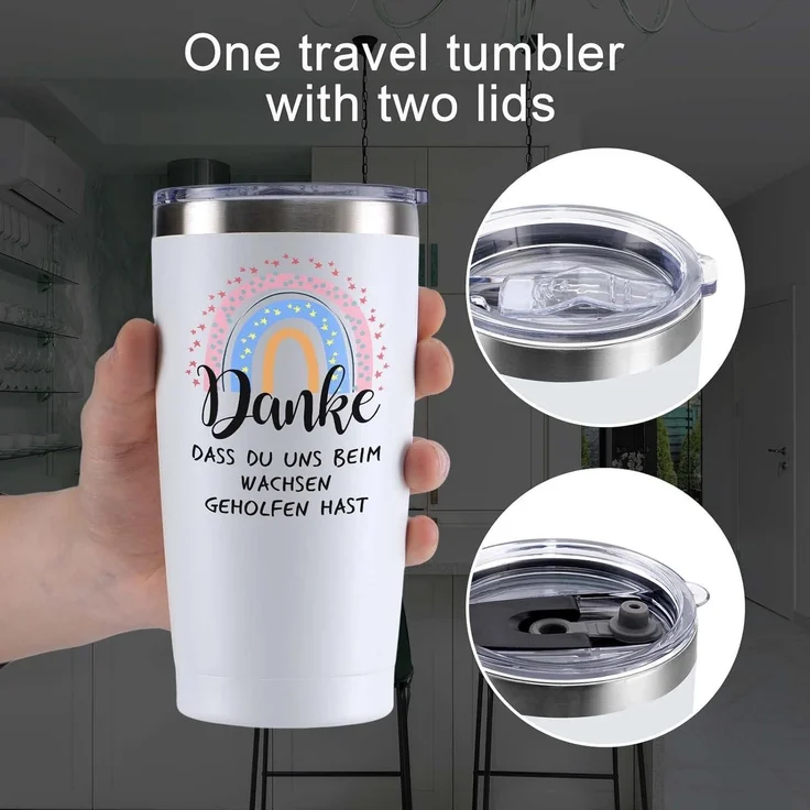 Livole Lehrer Tasse Abschied Geschenk 600ml Kaffeebecher mit Deckel – Bild 5
