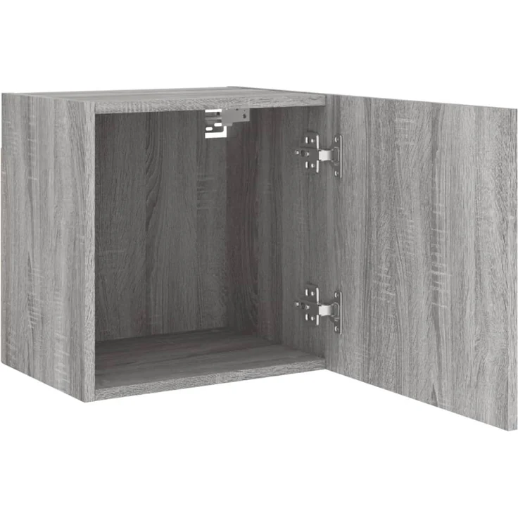 2 pcs TV-Wandschrank, TV Hängeboard Hängeschrank Grau Sonoma 40,5x30x40 cmm Holzwerkstoff – Bild 7