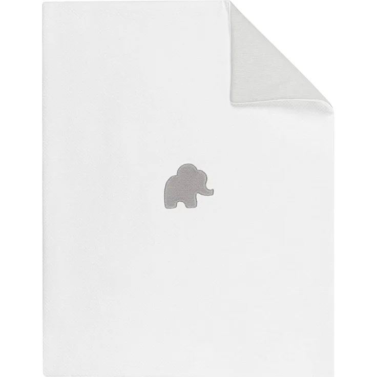 Nattou Kuscheldecke, Wendbar, 100x75 cm, Tembo, Weiß/Grau