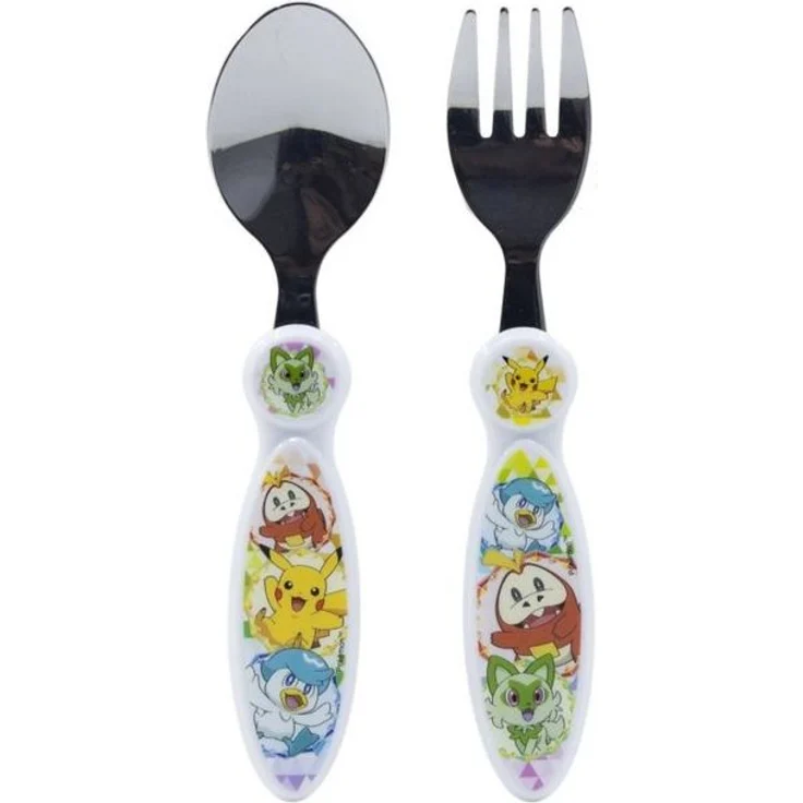 Pokemon Kinderbesteck Set 2-teilig – Löffel & Gabel mit Motivgriffen – Bild 2