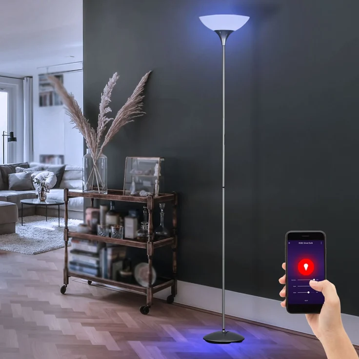 IOS Google Alexa RGB LED Stehlampe App-und Sprachsteuerung Smart Home Leuchte – Bild 2