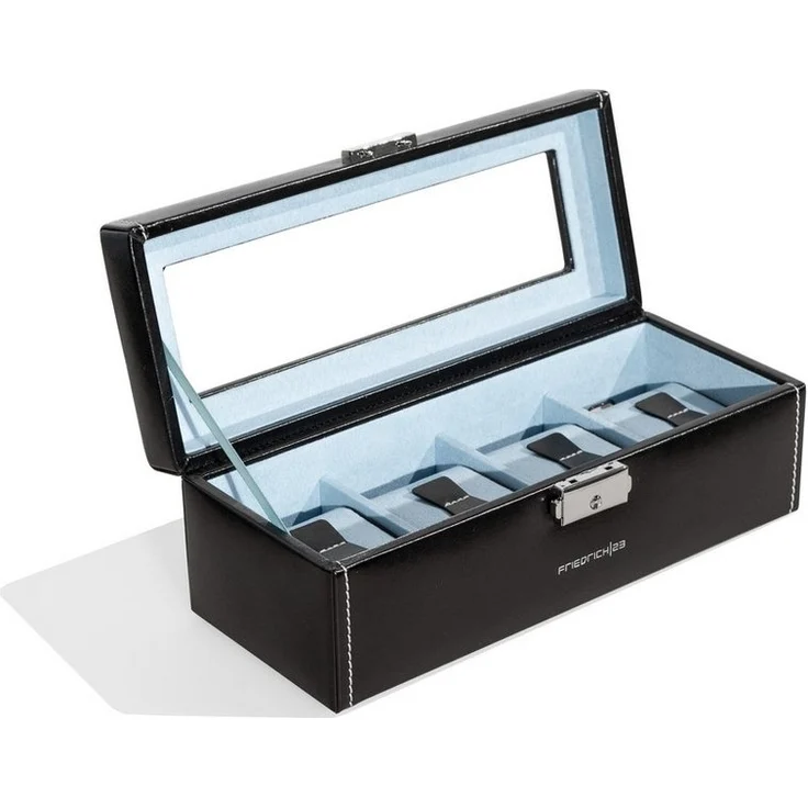 Friedrich23 Uhrenbox Bond mit Glasdeckel für 4 Uhren – Bild 5
