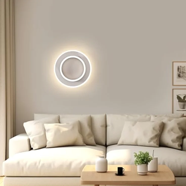 Goeco LED Deckenlampe Innen, Ø30 CM 28W 3150LM 4500K Modern Rund Deckenleuchte aus Acryl, LED Lampen Deckenbeleuchtung Neutrales Licht für Schlafzimmer, Wohnzimmer, Flur, Küche, Weiß – Bild 8