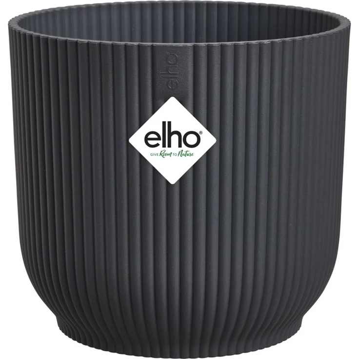 Elho Blumentopf Vibes Fold Kunststoff anthrazit Ø 14 x 13 cm – Bild 1