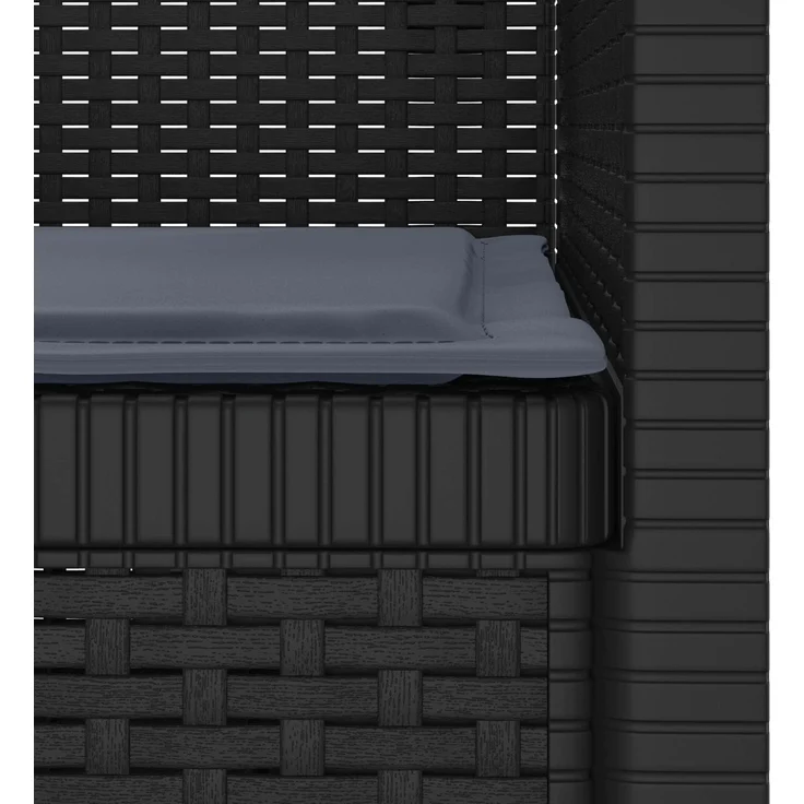 vidaXL 1-Sitzer Sessel mit Kissen Rattan-Look PP Anthrazit 8011855 – Bild 7