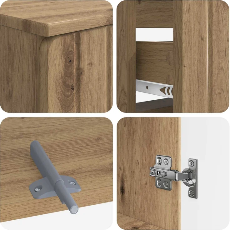 vidaXL 3-teiliges Badezimmer-Schranksystem ZWOLLE Artisan-Eiche 3417845 – Bild 7