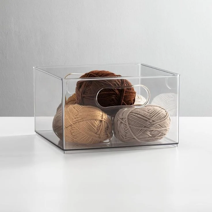 mDesign Aufbewahrungsbox Organizer Sortierbox Kunststoffbehälter Transparent – Bild 3