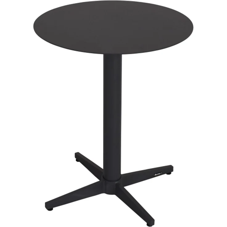 Gartenbeistelltisch Mill aus Aluminium, modern und rund, Anthrazit, Ø 50 cm, pulverbeschichtet