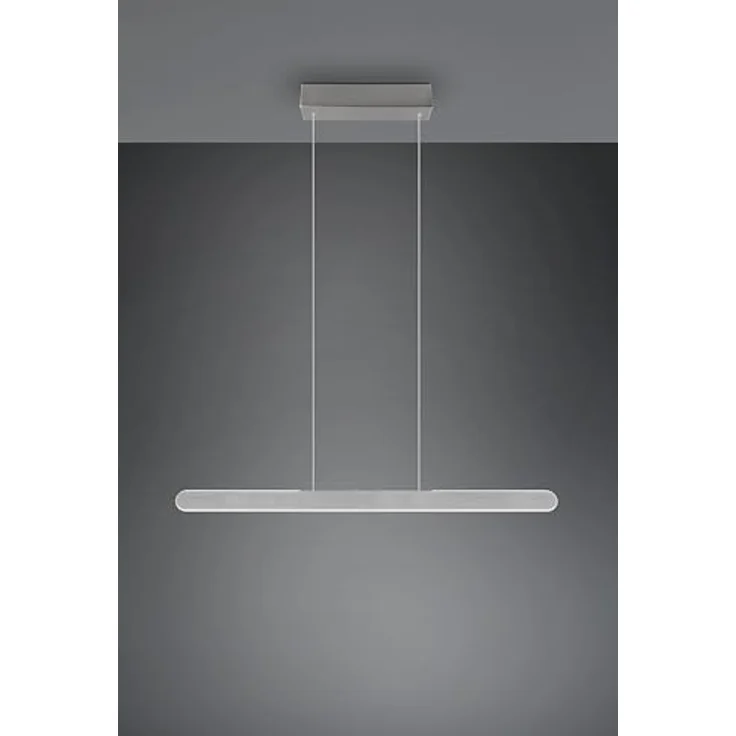 Trio Helios LED Pendelleuchte, 28W, gebürstetes Aluminium, dimmbar, CCT einstellbare Lichtfarbe, Touch-Bedienung, 3300 lm – Bild 14