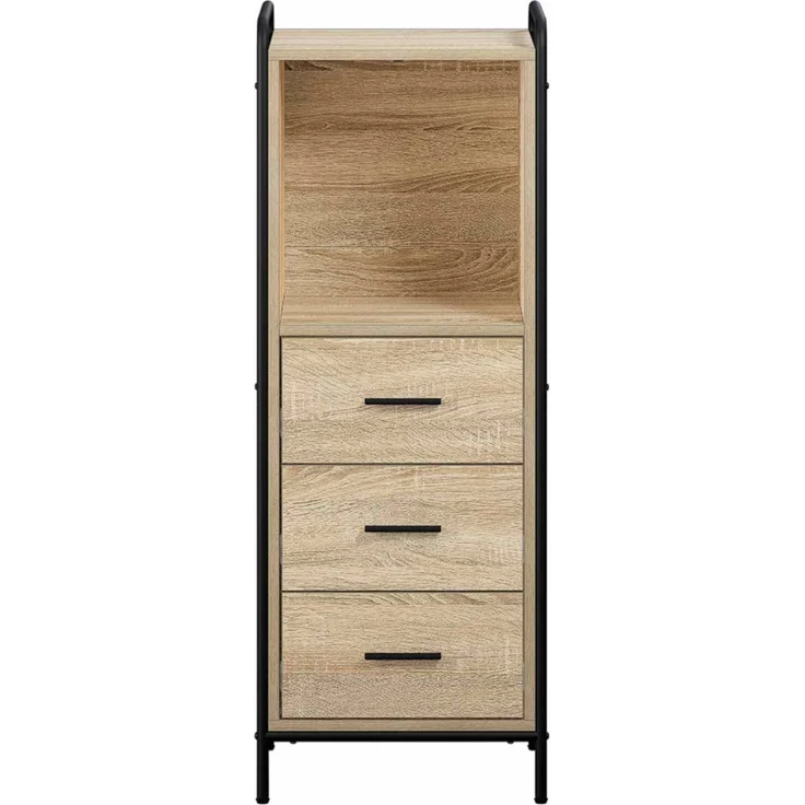 vidaXL Badezimmerschrank Sonoma-Eiche 40 x 36 x 109,5 cm Holzwerkstoff 8014047 – Bild 4