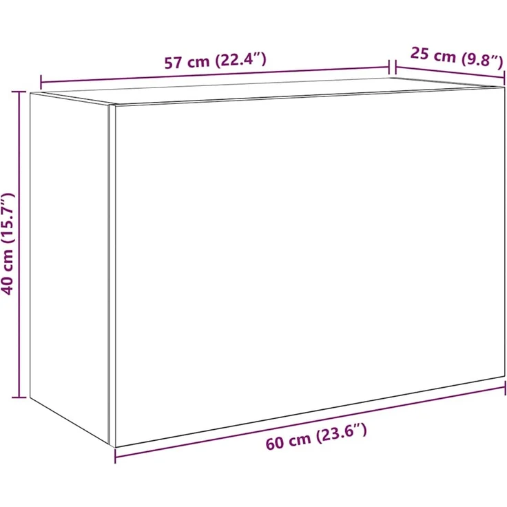 vidaXL Bad-Wandschrank Räuchereiche 60x25x40 cm Holzwerkstoff 860071 – Bild 12