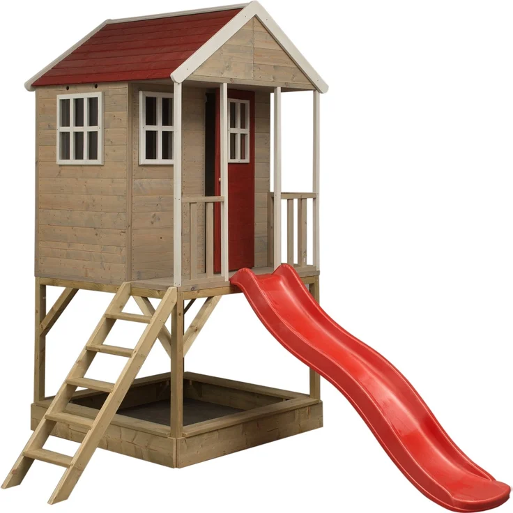 Wendi Toys Holz Stelzenhaus Frosch | mit Rutsche – Bild 1