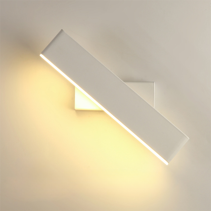 ABC Nachttischlampe / Leselampe, drehbar, weiß, für Schlafzimmer und Wohnzimmer