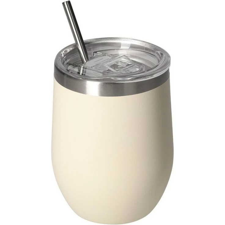 elasto Becher Weinbecher 350 ml Vinova Edelstahl Trinkbecher inkl. Strohhalm, robust, spülmaschinengeeignet, Sommer, Geschenk – Bild 5
