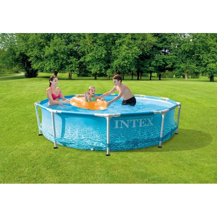 Intex 'Beachside Ø 305x76 cm' Frame Swimming Pool Set, blau, inkl. Kartuschenfilteranlage – Bild 5