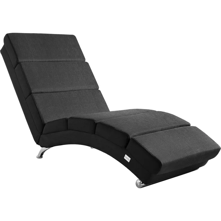 Casaria 'London' Relaxliege, Leinenoptik Anthrazit, 89 x 186 x 55 cm
