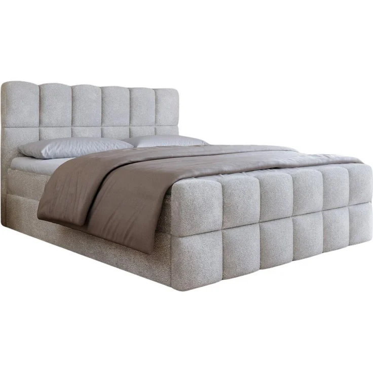 Compleo Boxspringbett Wolkenbett mit zwei Bettkästen, Bezug: Bouclé, Designer Bett – Bild 3