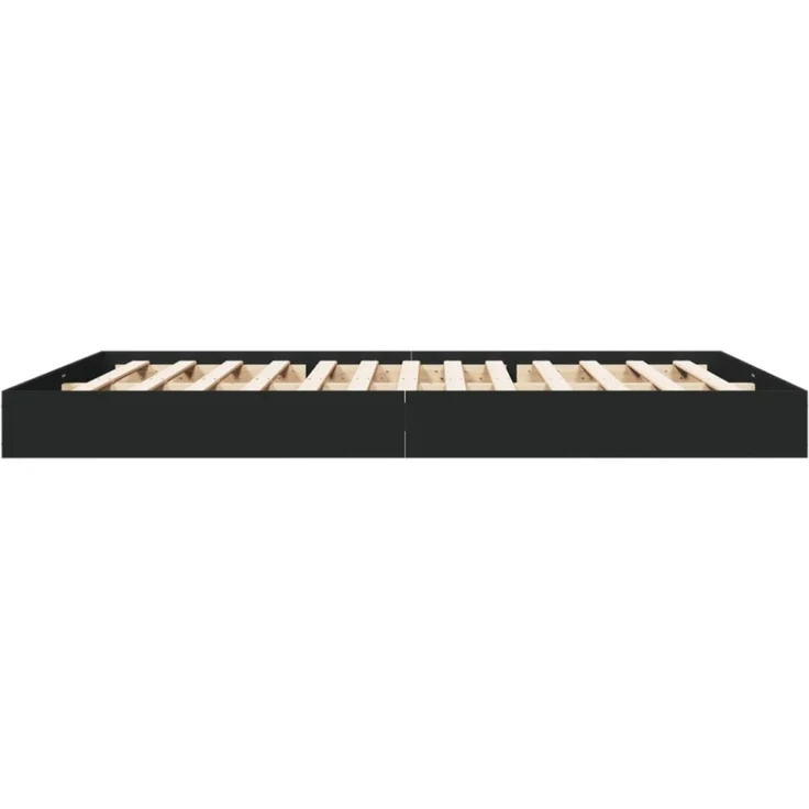 vidaXL Bettgestell Schwarz 150x200 cm Holzwerkstoff 842015 – Bild 3