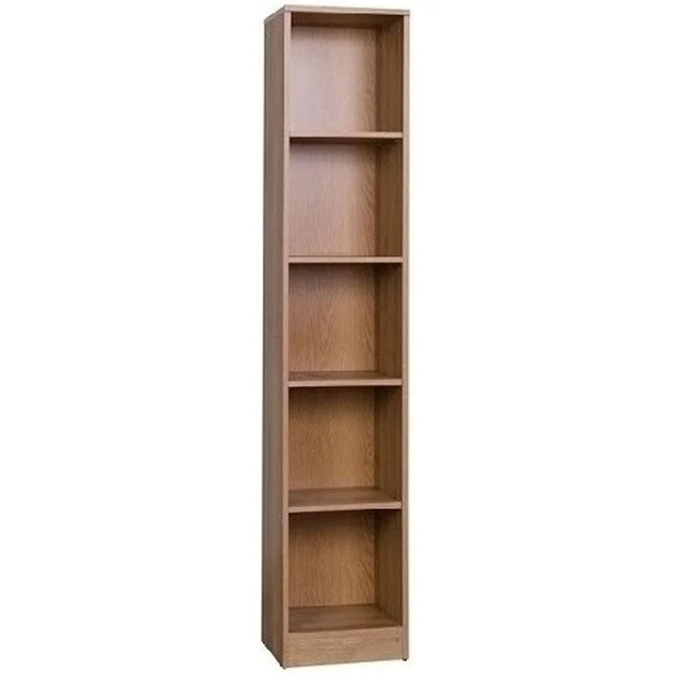 Marmex Möbel Grant Set-F Jugendzimmer Komplett-Set 4-teilig mit Kleiderschrank, Schreibtisch, Wandregal, Bücherregal, Kinderzimmermöbel mit Schreibtisch, laminierte Spanplatte, Kleiderstange, weiß+riviera Eiche, 234x195x55 cm – Bild 2