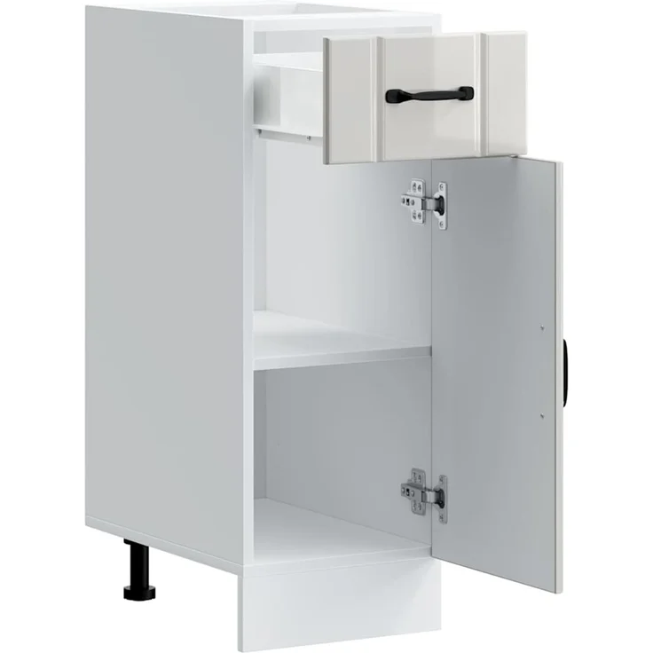 vidaXL Küchen-Unterschrank Lucca Hochglanz-Weiß Holzwerkstoff 853699 – Bild 5