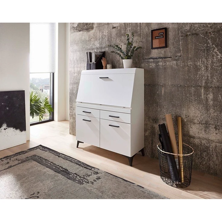 moebel-dich-auf Sekretär SANTORIN (Schreibsekretär Klappensekretär Schreibtisch Kommode, 1 St, 1 Klappe, 2 Schubkästen, 2 Türen), mit Soft-Close-Funktion – Bild 2