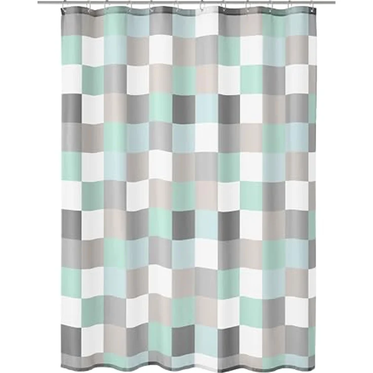 Kleine Wolke Duschvorhang Check Breite 180 cm (1-tlg), inklusive Duschvorhangringe – Bild 2