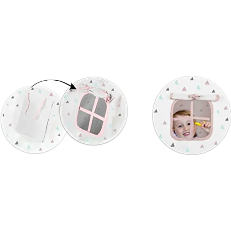 Nukido Kindertipi-Zelt mit Girlande und Lichtern - rosa – Bild 8