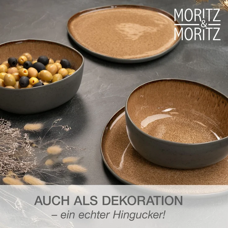 Moritz & Moritz ORGANIC Servierplatte 2er - Amber – Bild 6