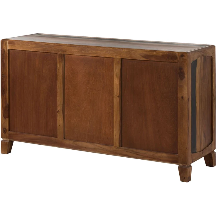 Sideboard Sheesham 140 x 45 x 80 dunkelbraun lackiert ANCONA #222 – Bild 10