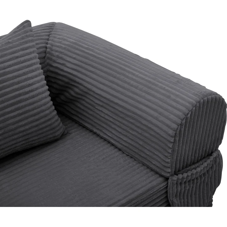 ZUBALIYA SchlafSofa mit Cordbezug, mit Schaumstoffpolsterung, ohne aufwendige Montage, für Wohnzimmer und Apartments – Bild 15