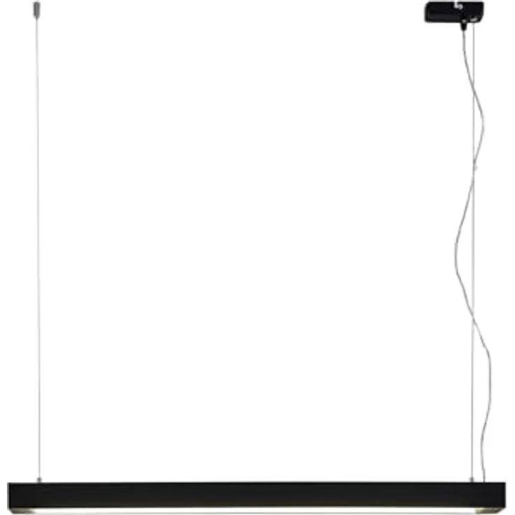 Arcchio LED Pendelleuchte Büro, 92 cm, schwarz, 16W, 2200lm, 4000K, blendfreies Licht für Schreibtisch und Arbeitsplatz – Bild 1