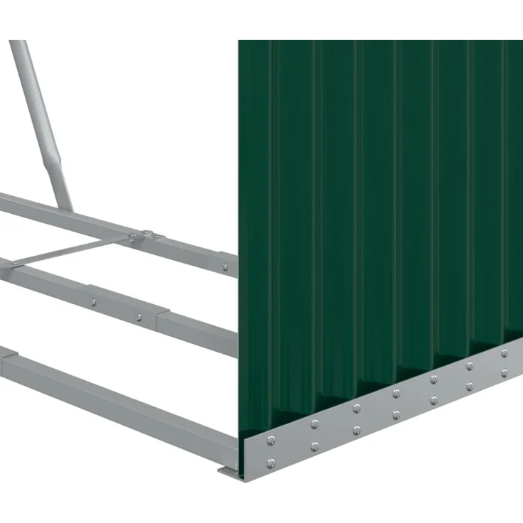 vidaXL Kaminholzunterstand Grün 120x45x210 cm Verzinkter Stahl 364542 – Bild 8