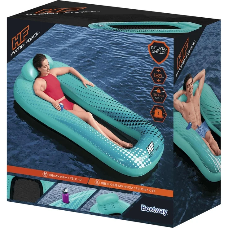 Bestway Hydro Force Sol Venture Mesh Luftmatratze 188x109 cm Blau 3202697 – Bild 8