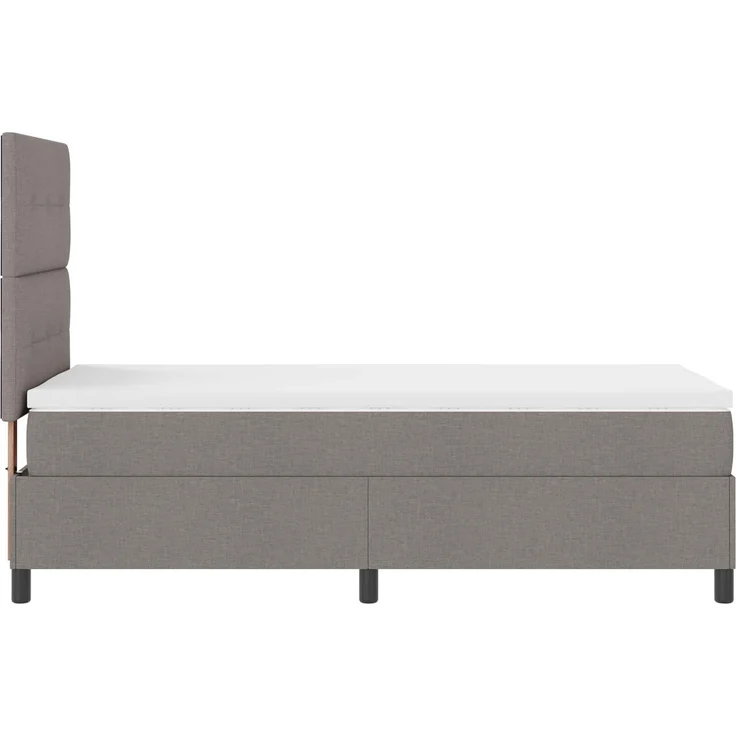 vidaXL Boxspringbett mit LED-Lichtleisten Taupe 80 x 200 cm Stoff 3342827 – Bild 4