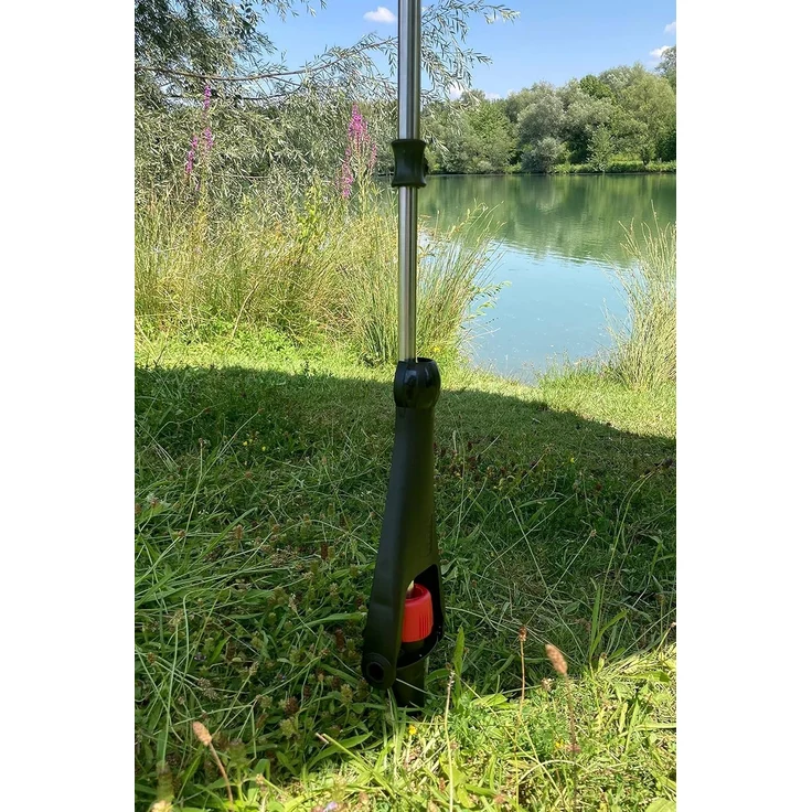 Krinner Vario Drill Sonnenschirmständer Sonnenschirmhalter Bodendübel schwarz für Strand Erde Wiese Garten Freizeit und Camping Made in Germany, 20006 – Bild 6