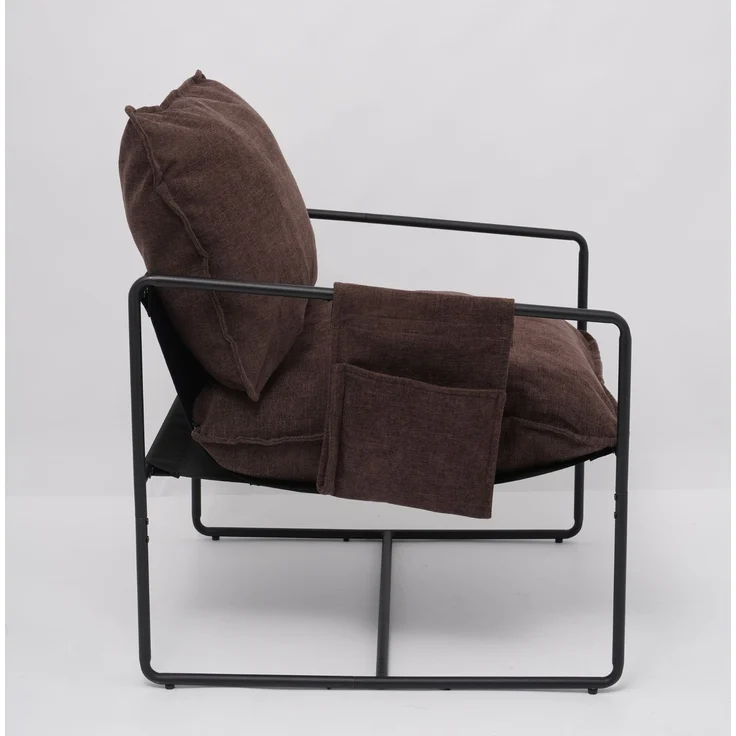 Albatros Designer Vintage Sessel Breston, hochwertiger Stoff Bezug in Braun, sehr bequem, Relaxsessel Loungesessel für Wohnzimmer, Schlafzimmer oder als Fernsehsessel – Bild 7